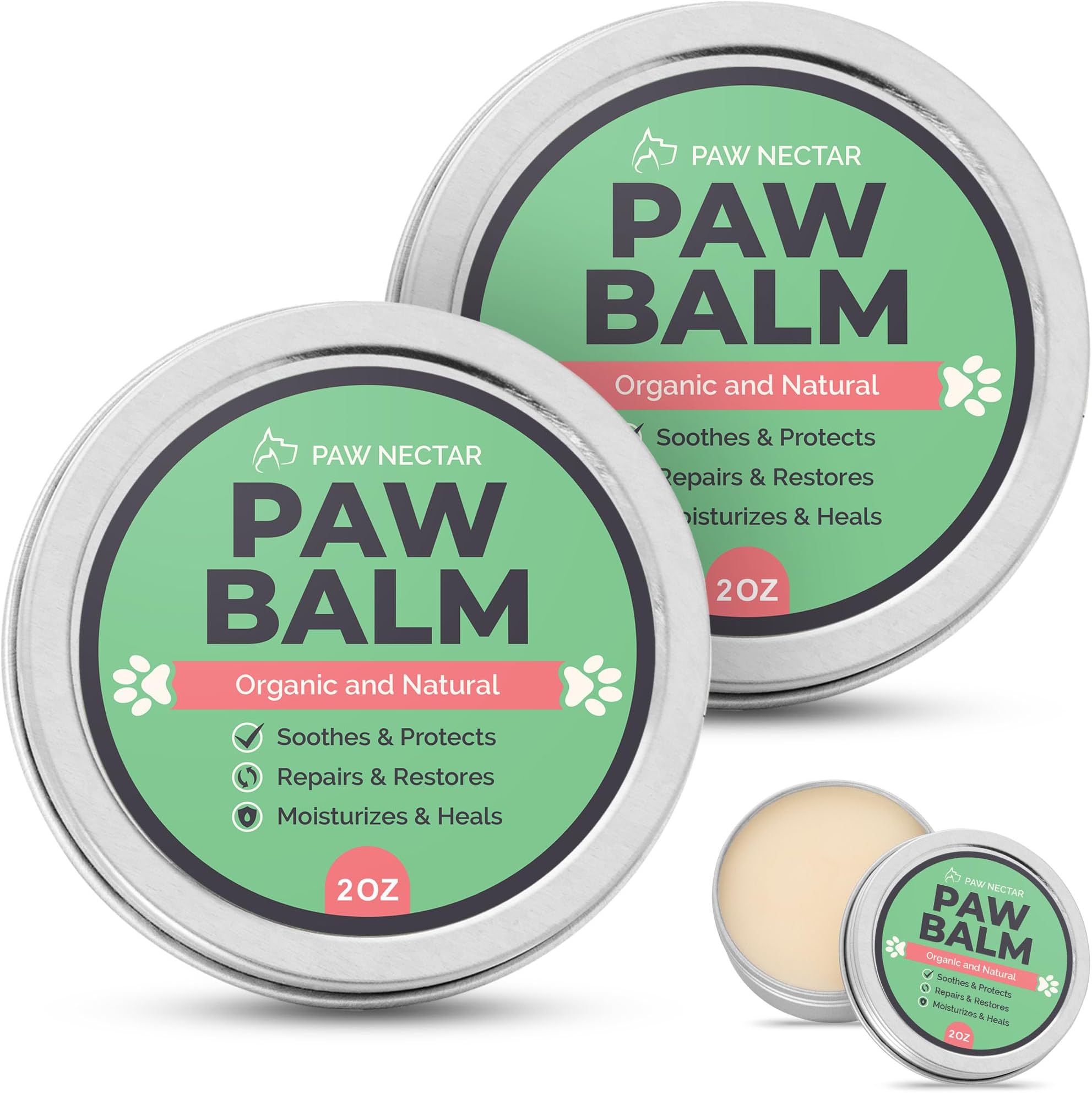 2Pack Paw Nectar Dog Paw Balm, 4 Oz Heals, Repairs