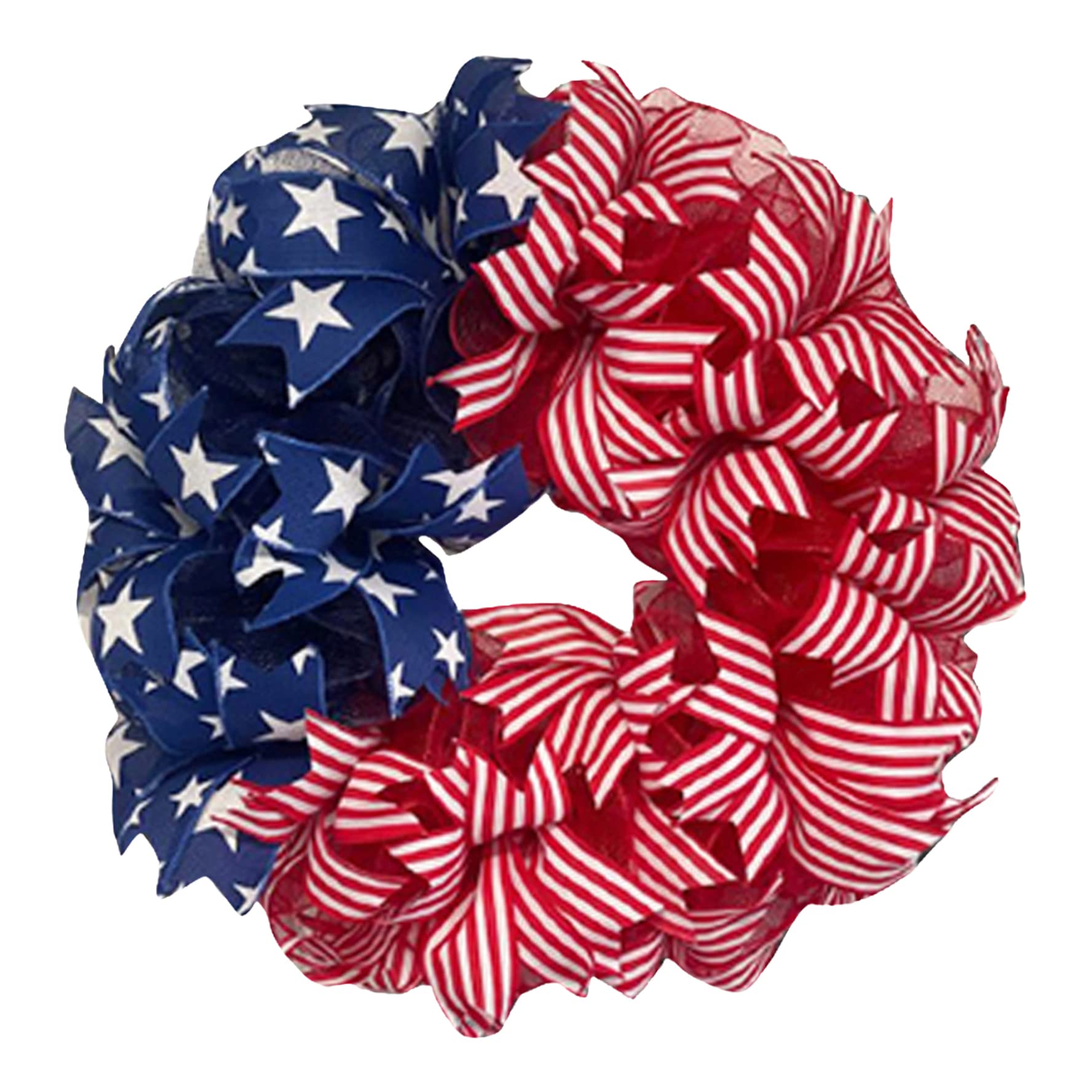 Independence Day Patriotic Wreaths 4th of July Wreath Memorial Hanging Door Wreath Garland for Independence Day Decorations 40cm