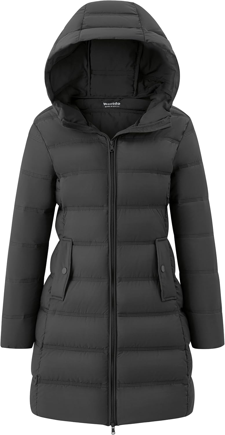 wantdo Women's Winter Puffer Coat Lightweight Warm Jacket with Hood