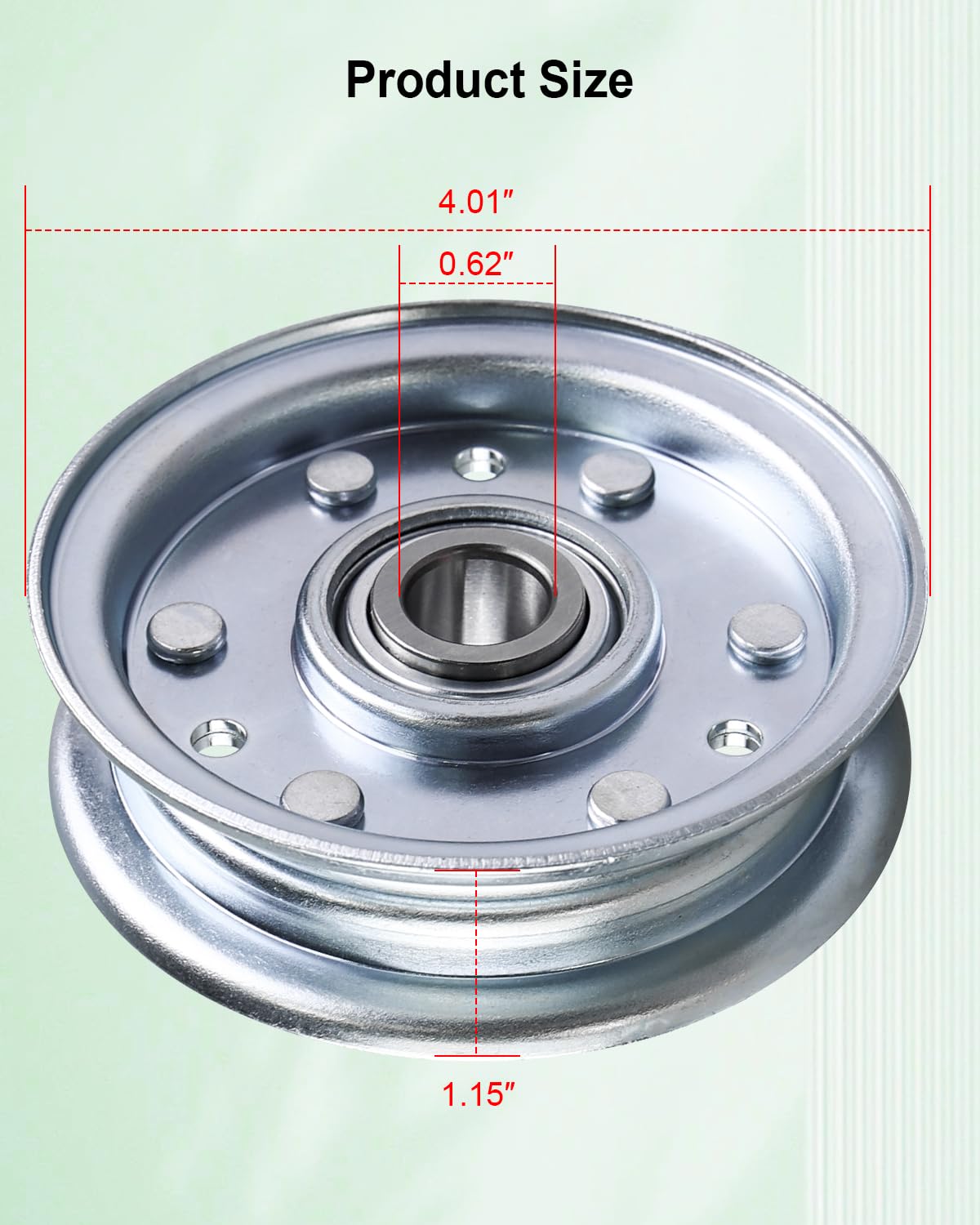 2Pcs Idler Pulley Fit for King Kutter 164090 RFM Series 4' 5' 6' Finish Mower, Lawn Tractor Deck Belt Pulley
