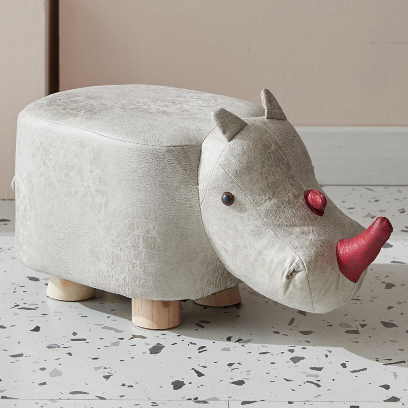 Repose-pieds en tissu technologique durable style hippopotame pour assise d'appoint