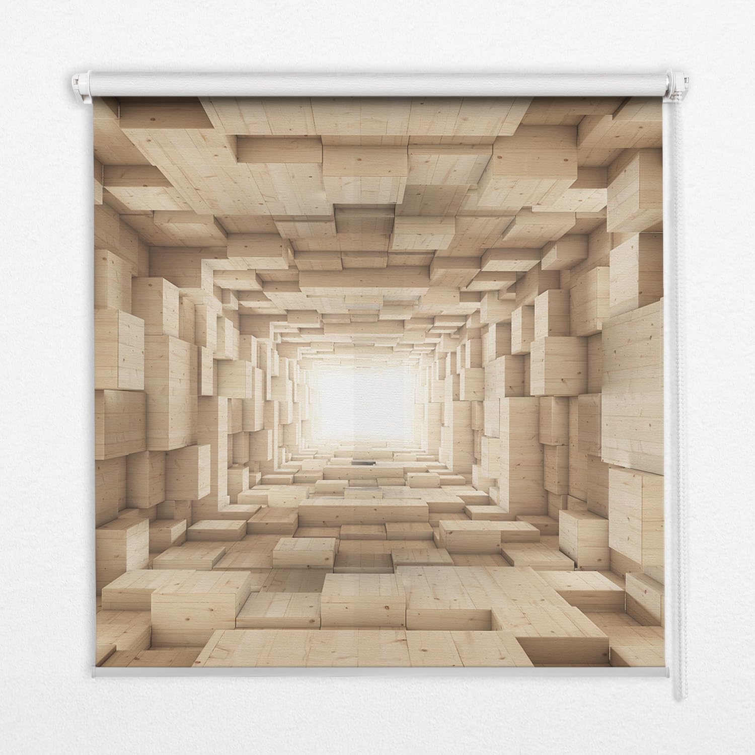 Store enrouleur banne intérieur 50x50cm perméable pour créer un coin bureau lumineux et cosy