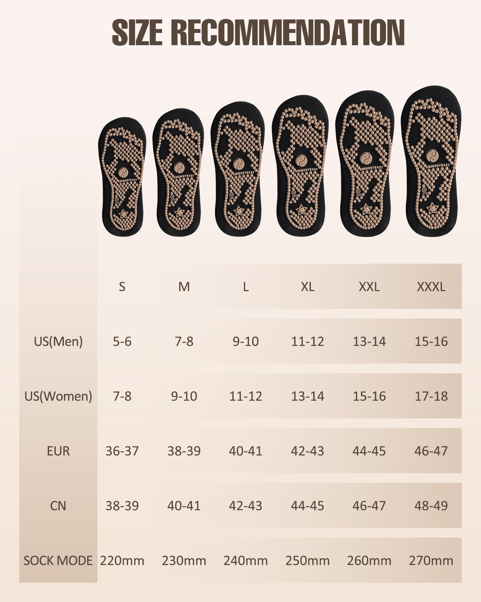 Calcetines de Acupresión y Reflexología para Masaje de Pies – Calcetines de Acupuntura con Puntos de Presión – Regalo para Mujeres, Hombres y Mayores 44-45