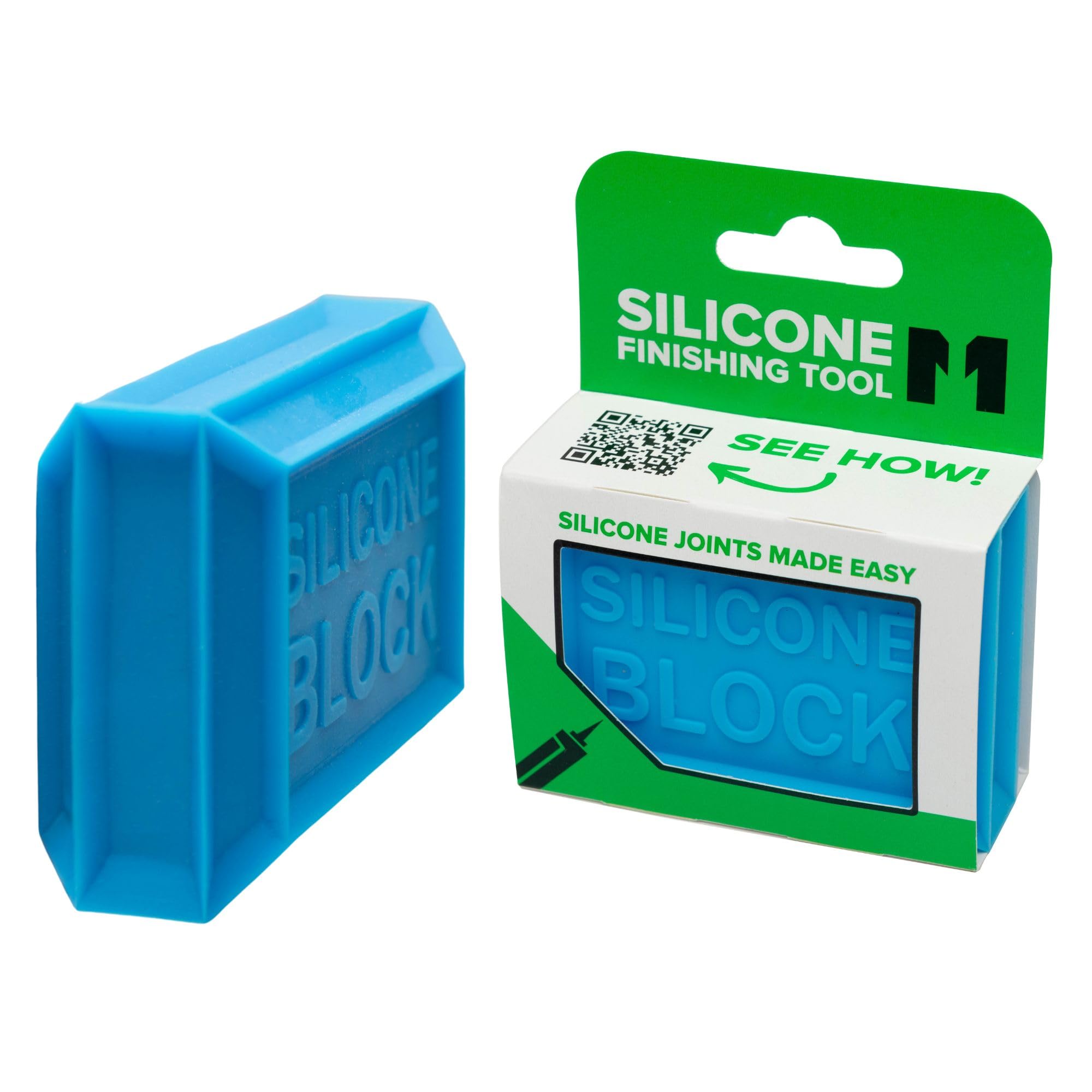 Silicone Block - 5 In 1 Easy Grip Sealant Shaping & Finishing Caulking Tool - Creates A Consistent Width Bead. Sharp Internal Corners With Of 6mm Or 8mm Bead - Packaging May Vary