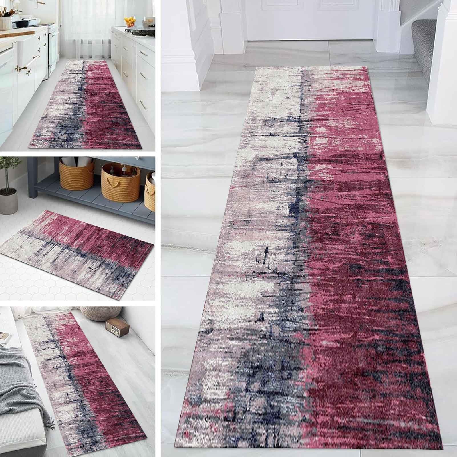Tapis de couloir antidérapant de 90x600 cm à poils courts pour habiller votre entrée