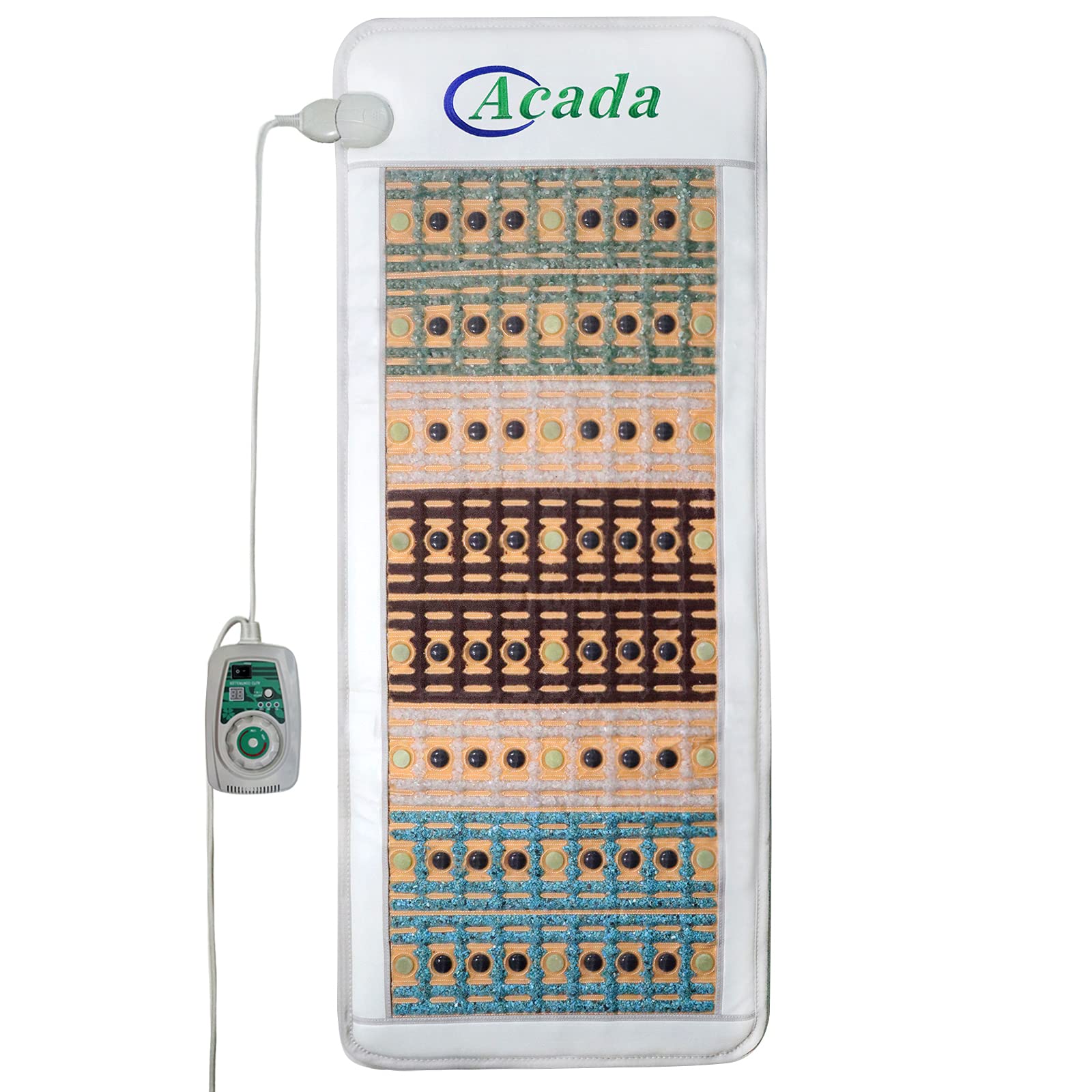 Photo 1 of Acada Infrared Heating Pads, 59"L x 24"W, Negative Ion Mat, Green Aventurine Clear Crystal Tourmaline Turquoise Pad, Mat with 4 Types of Hot Stones, Relieve Muscle Fatigue, Hot Stone Pad