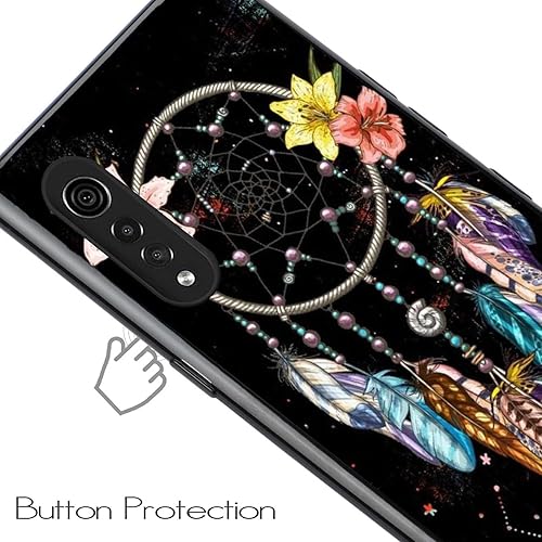 Miniatura 6 de pambea limber Compatible con LG Velvet 4G5GCase, atrapasueños resistente diseño floral floral para LG, funda para hombres y mujeres, a prueba de