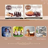 Vista 351 de TRUMIRI Incense Cones - Combo Pack of 20 Cone Incense - 10 Nag Champa + 10 Palo Santo - Insence Cones - Incense Cones Scented - Cone Incense Scents