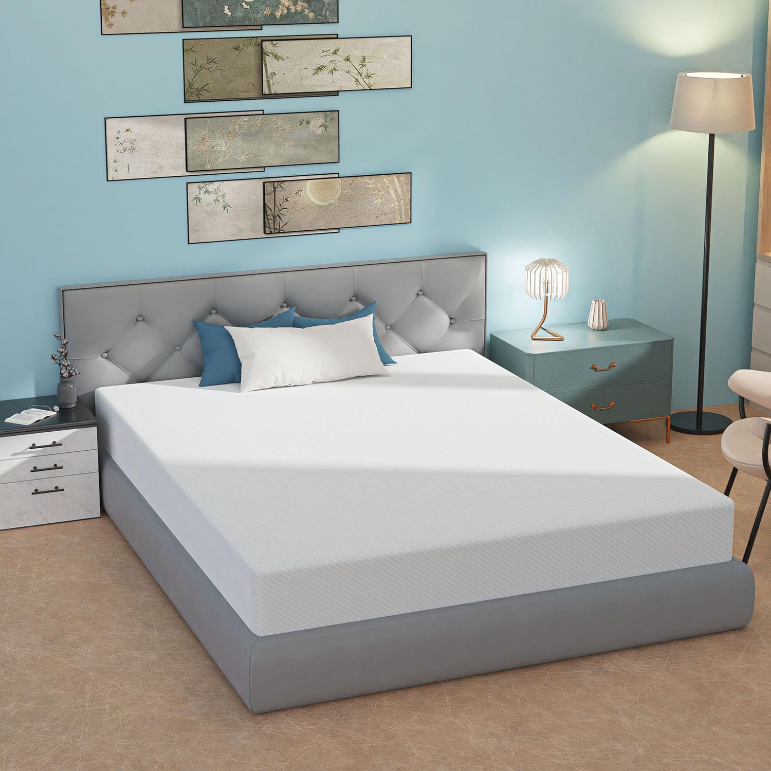 8 Inch Queen Mattress Memory Foam Mattress Medium Firm Gel Mattress Bed