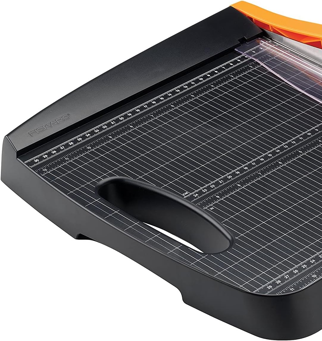 Fiskars Recycled Bypass Paper Trimmer (12") and Replacement Blades (2-Pack) | Paper Cutter Bundle