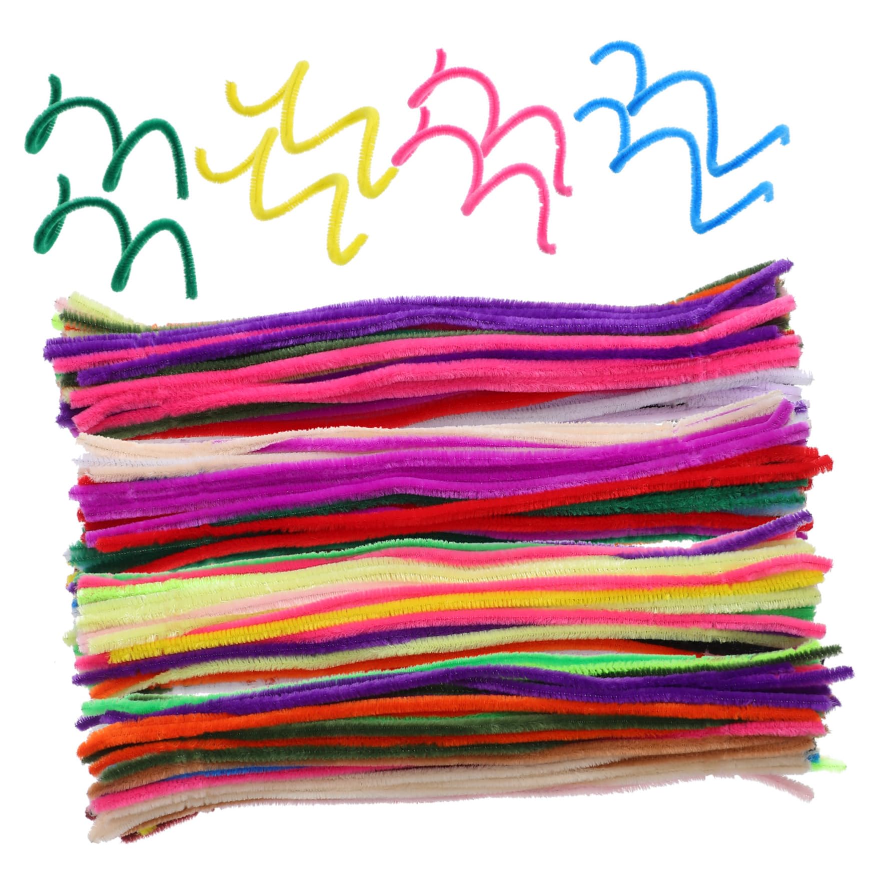 LALAFINA Material Pack 400 Pcs Soft Pipe Cleaners Chenille Stems for Crafts DIY Projects Home Decorations in 20 Colors