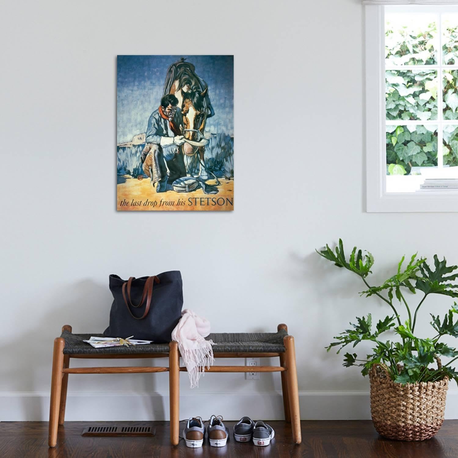 ART.COM Wall Giclee Print The Last Drop from His Stetson (Colour Litho) by American, 24" x 32"