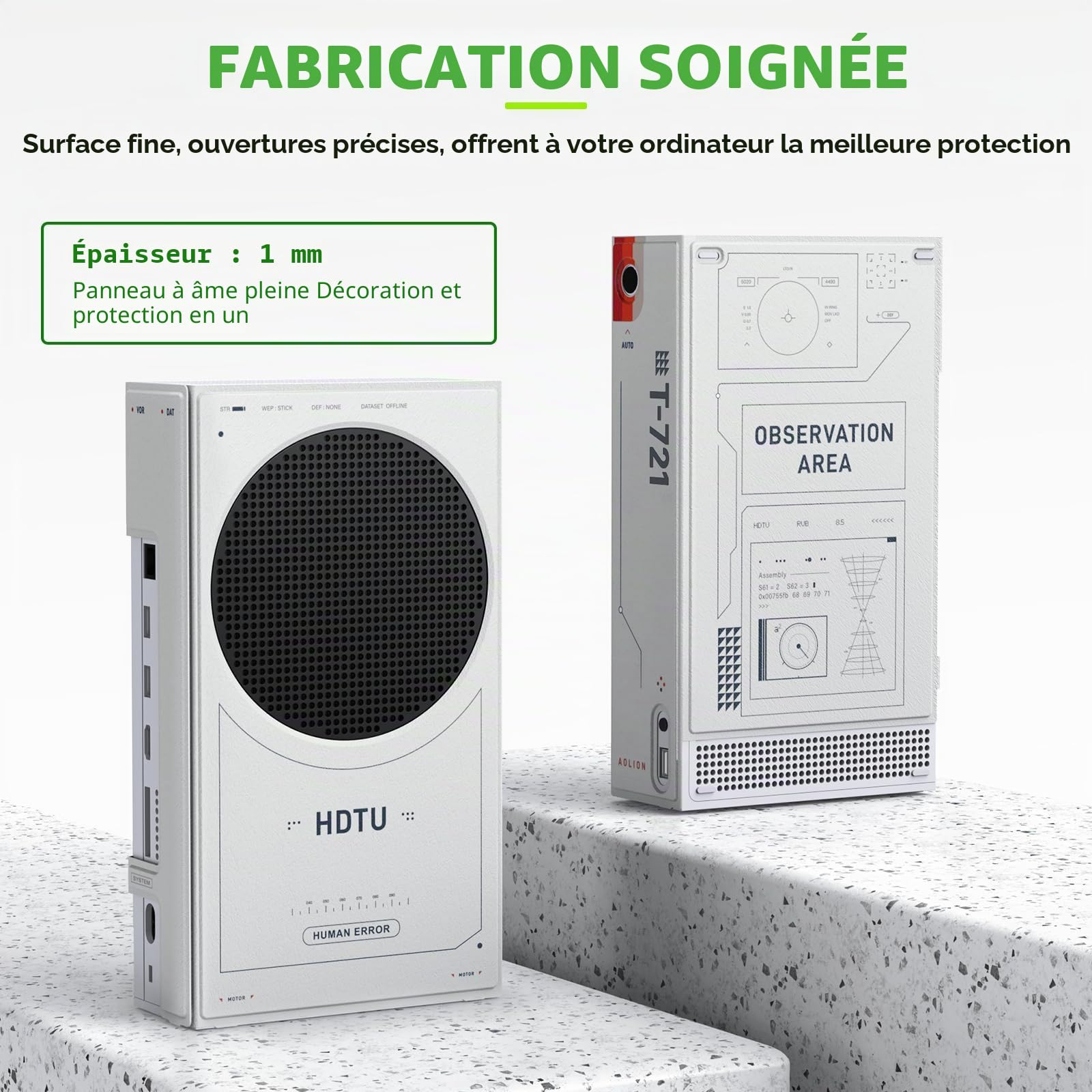 WOLIBEAR Magnetic Smart Wraps Étui de Protection pour Xbox Series S en Cuir synthétique de qualité supérieure et Doublure intérieure Douce Motif Texte