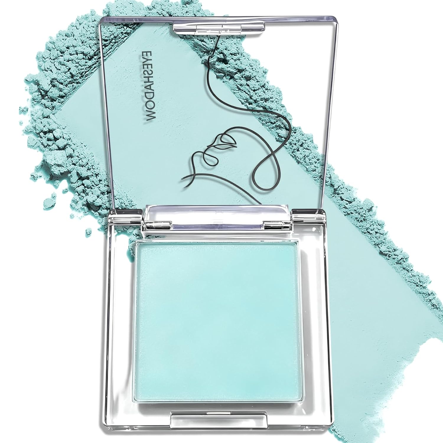 Single Aqua Matte Eyeshadow Palette Compact Design