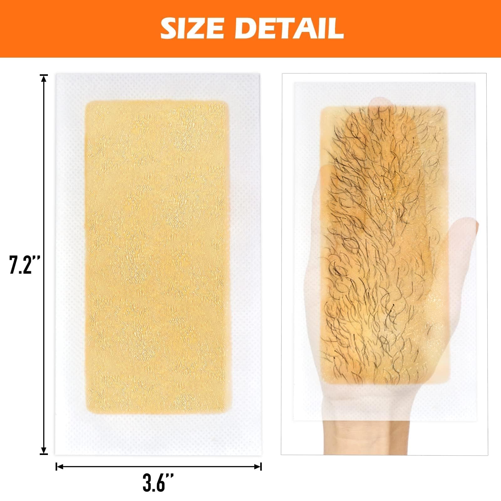 Charmonic Tiras de cera, 100 unidades, tiras de depilación, kit de depilación para cuerpo y cara, kit de depilación en casa para cejas, piernas, bikini, depilación facial para mujeres