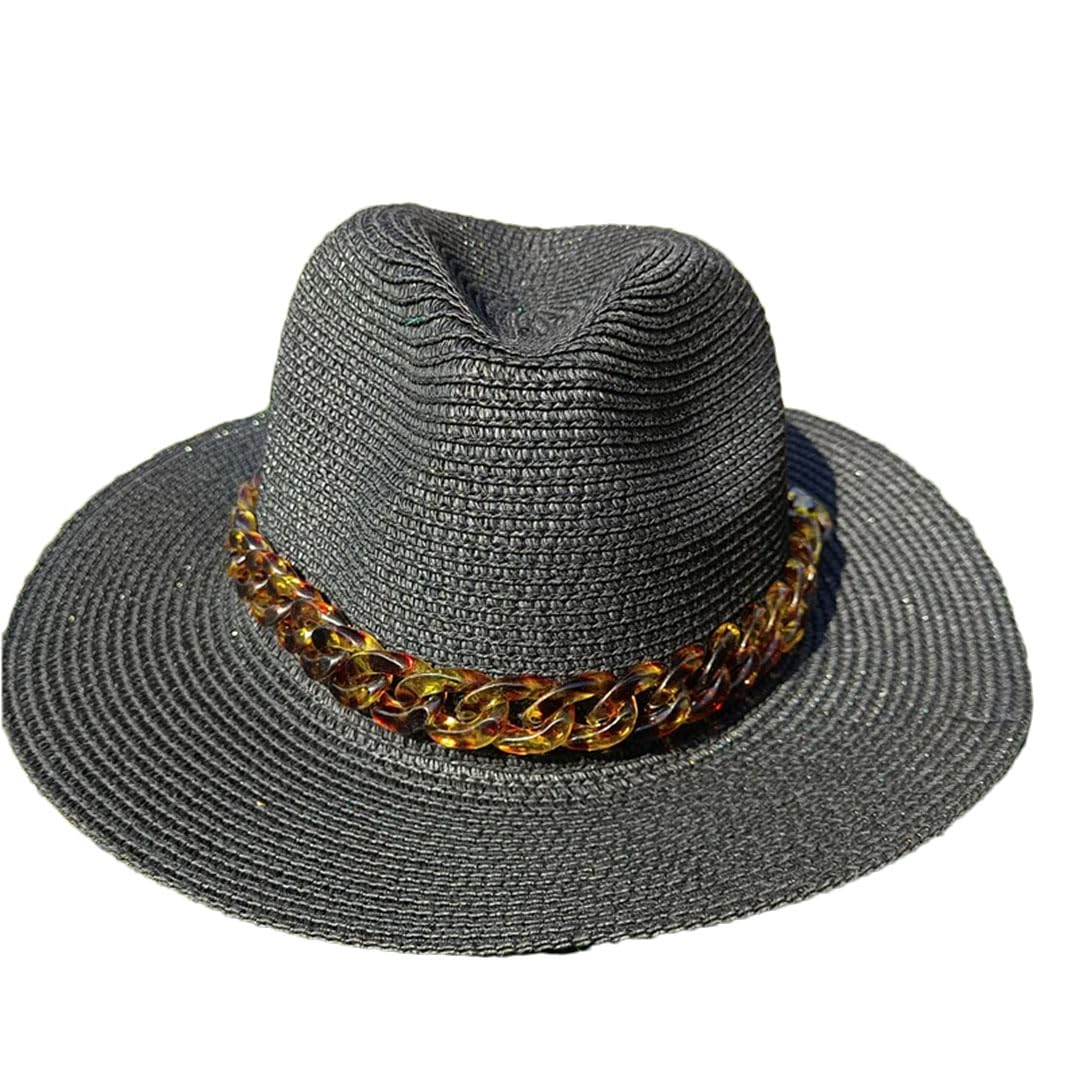 EYRMQWJPC Wide Brim Sun Hat, Women's Paper Straw Sun Hat Multicolor 55-58cm(19)