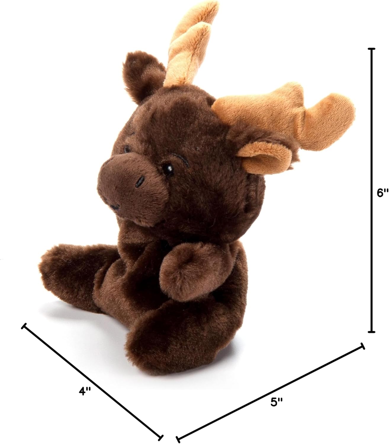 The Petting Zoo Moose Stuffed Animal Plushie, Gifts for Kids, Nuggetz Wildlife Animals, Moose Plush Toy, 6 inches