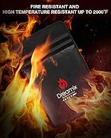 Vista 2 de Dreamix Bolsa de documentos ignífuga e impermeable, almacenamiento seguro, objetos de valor, joyería en efectivo, documentos legales, archivo