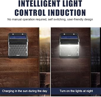 Outdoor Solar Lights for Yard with Motion Sensor and 3 Lighting Modes