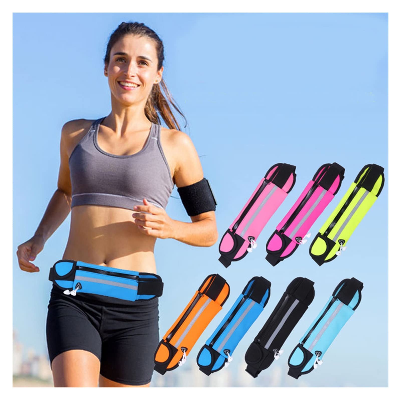 Taillenbeutelgürtel Männer Frauen Mode Sport Banana Beutel Geld Telefon auf Handy PUM Bag Weste Beutel Fanny Pack Farb Travel Accessoire