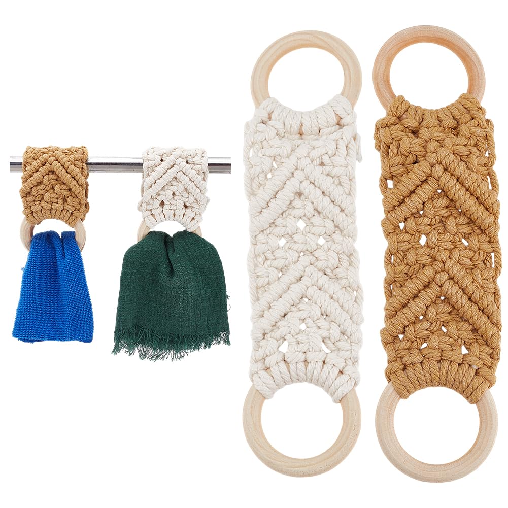GOMAKERER 2 Pcs 2 Colors Hanging Kitchen Dish Towel Holder