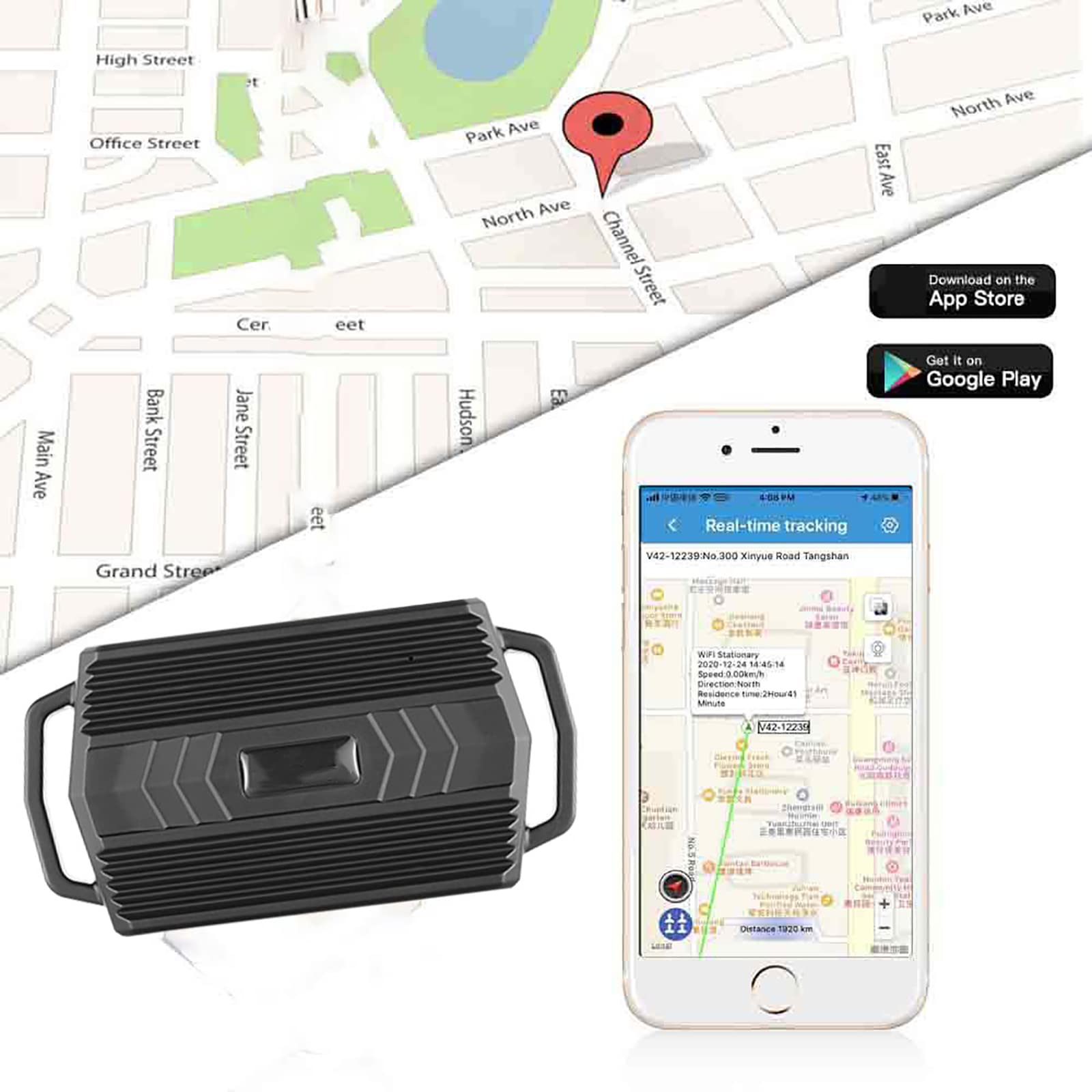 Rastreador GPS Animal, Latitud Y Longitud/Tiempo/Velocidad En Tiempo Real, Alarmas De Exceso De Velocidad Y Cambio, para Localizador GPS Cow Camel 3000mAh Y Monitor De Automóvil