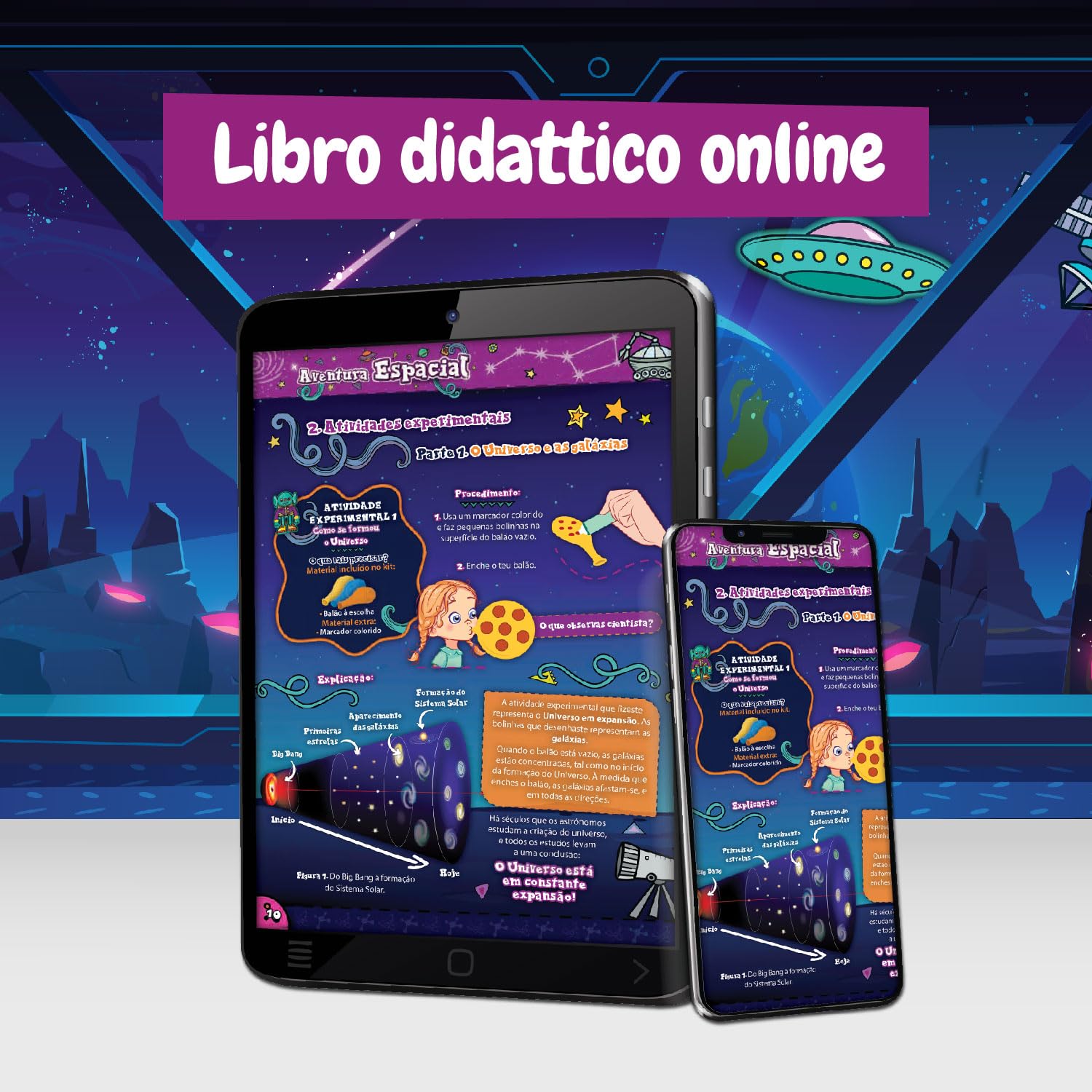 Science4You Aventura con Laboratorio Spaziale, Bambini 4+ Anni, Kit di Scienza, 17 Attività: Razzo Spazialle Giocattolo, Sistema Solare da Construire, Regalo di Planetario per Bambini 3 4 5+ Anni