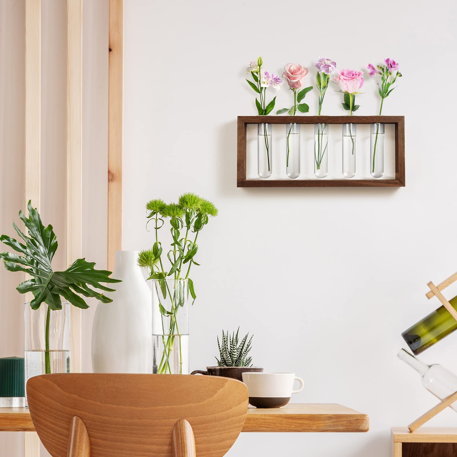 Station Propagation Plantes THYGIFTREE - 5 Pots Verre Support Métal