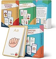 Vista 1 de Tarjetas de lenguaje de señas americanas para niños pequeños y principiantes, 180 tarjetas flash ASL para bebés, niños pequeños, niños. Las tarjetas