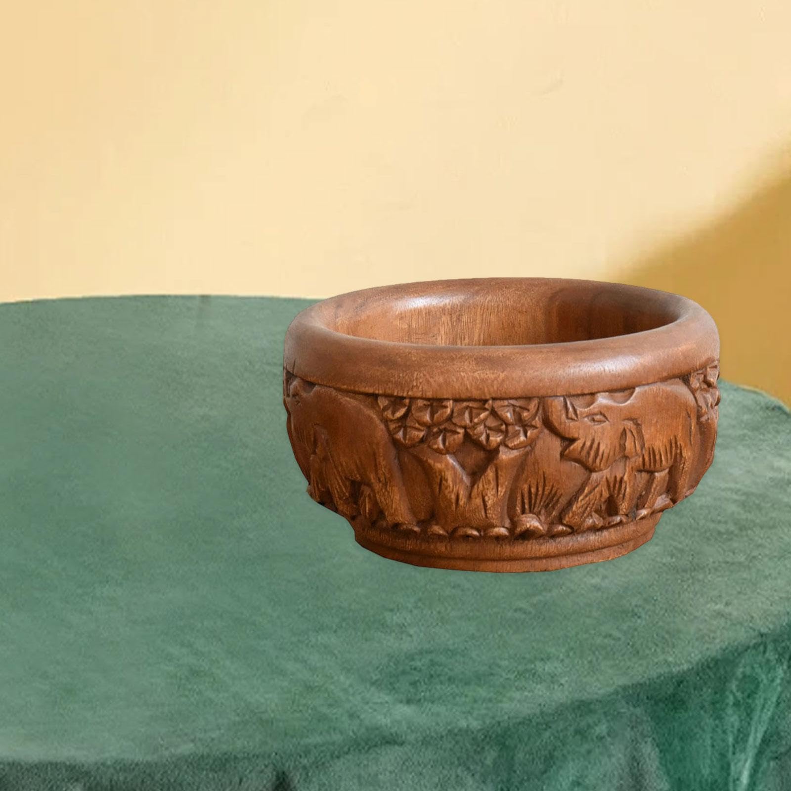 KESOTO Tavolo da Tavolo da Ciotola in Legno Decorazione per La Casa per Mescolare Cereali di Palomi di Mais