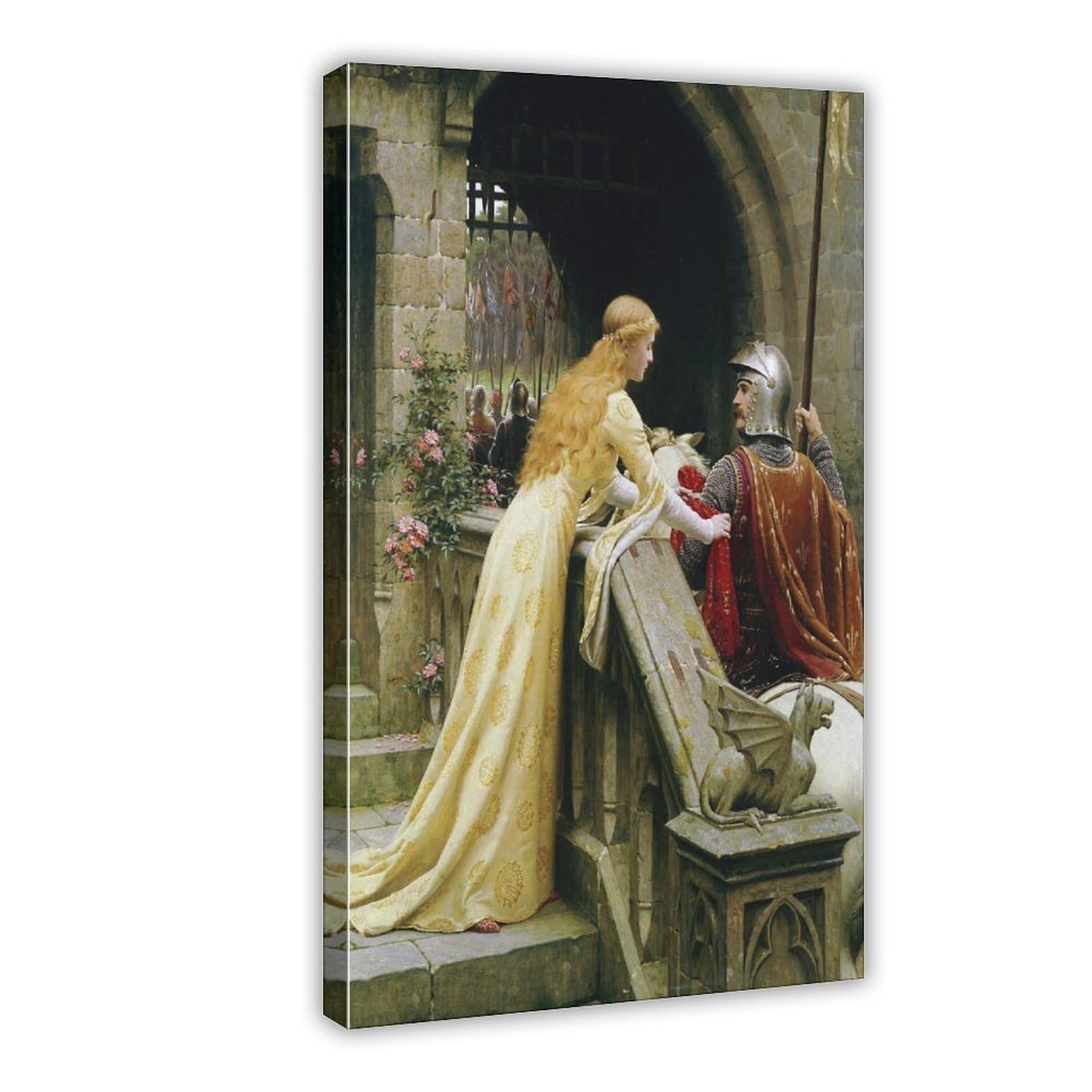 ANFOTCM Edmund Blair Leighton,The God Speed, Canvas Poster Wall Art Decor Print Picture Paintings for Living Room Bedroom Decoration 12x18inch(30x45cm)