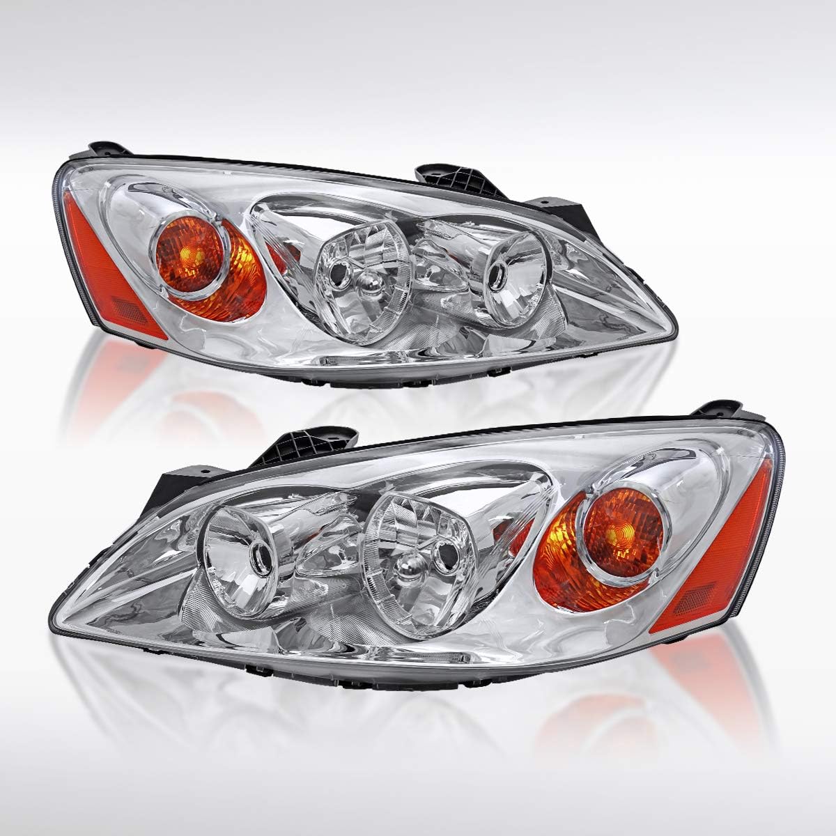 Maxcomotors Black Halogen Headlights Pair For Pontiac G6 2005-2010 – Direct Replacement - View #2
