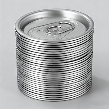1000 Aluminum Easy Open Can Lids Pull-Tab Can Ends for Beverage Cans | Compatible with Our Bottles & Sealing Pull-Tab