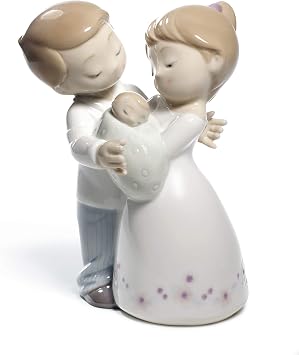 NAO Porcelain by Lladro Love is. Our Little Baby Couple with Baby 2001742