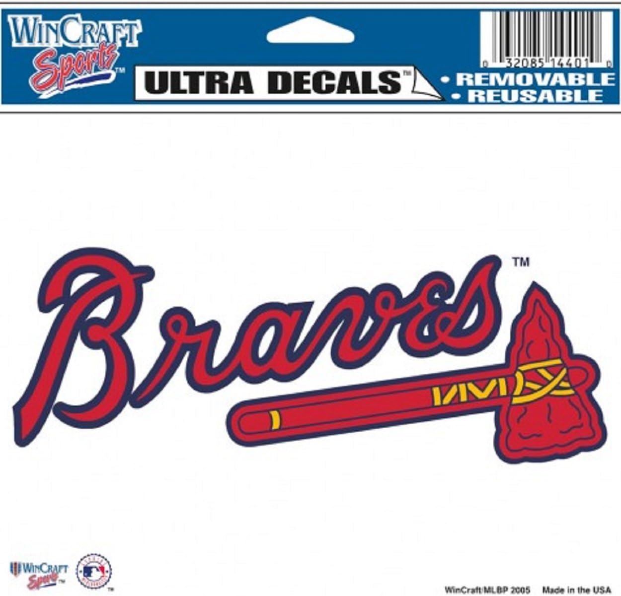 WinCraft MLB Atlanta Braves Multi-Use Colored Decal, 5" x 6"