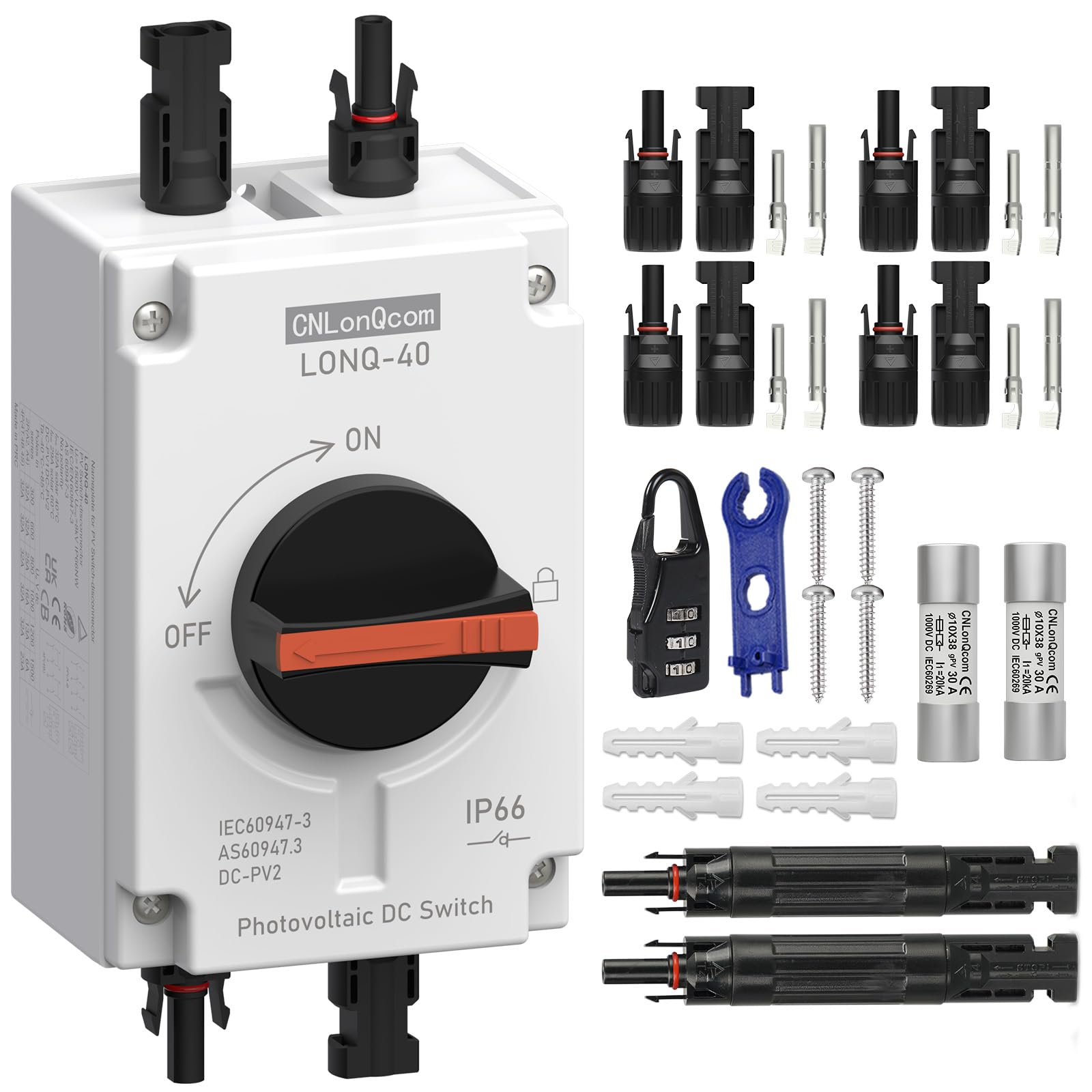 Amazon.com: CNLonQcom Solar Disconnect Switch 32 Amp DC1200V