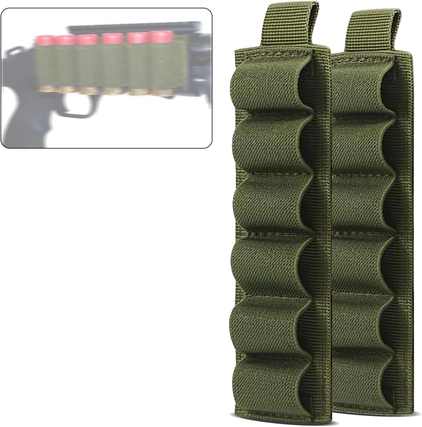 Ascooks Tactical Shotgun Shell Holder Pouch Buttstock