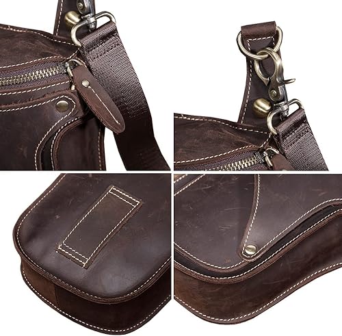Miniatura 5 de Riñonera de cuero para hombres y mujeres, cinturón multiusos para motocicleta, bicicleta, deportes al aire libre, táctica, ciclismo, equitación,