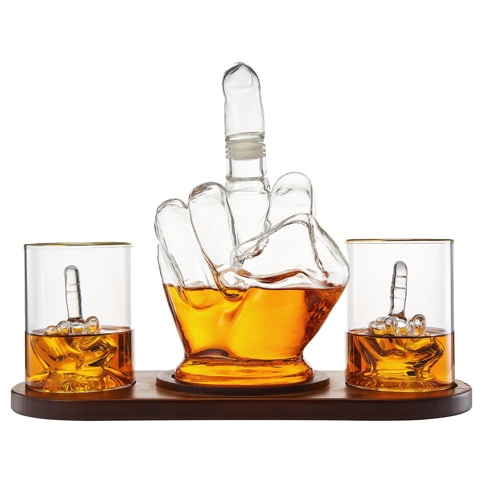 Amazon.com | Middle Finger Gifts Decanter & Middle Finger Glasses