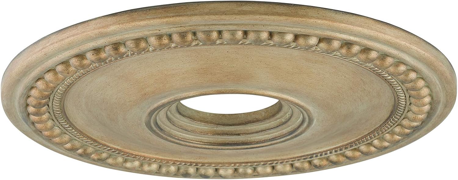 Livex Lighting 82074-73 Wingate Ceiling Medallion, Hand Painted Antique Silver Leaf,1.5H x 20Dia