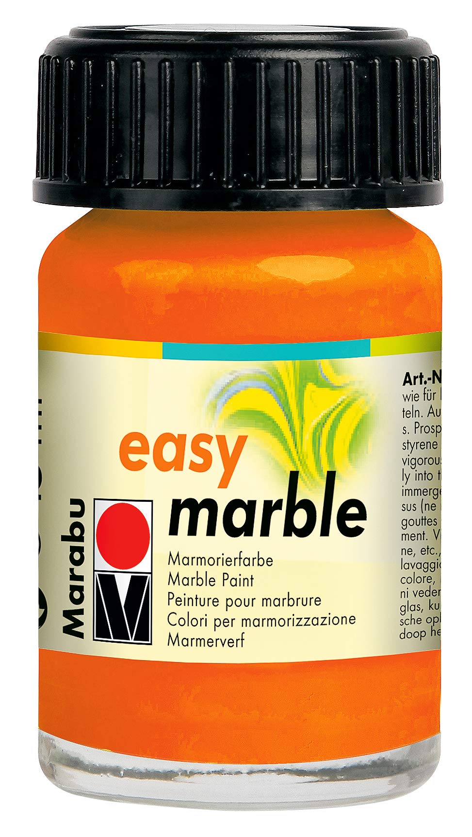 Marabu Easy Marble Paint 15ml - 013 Orange โ image 1