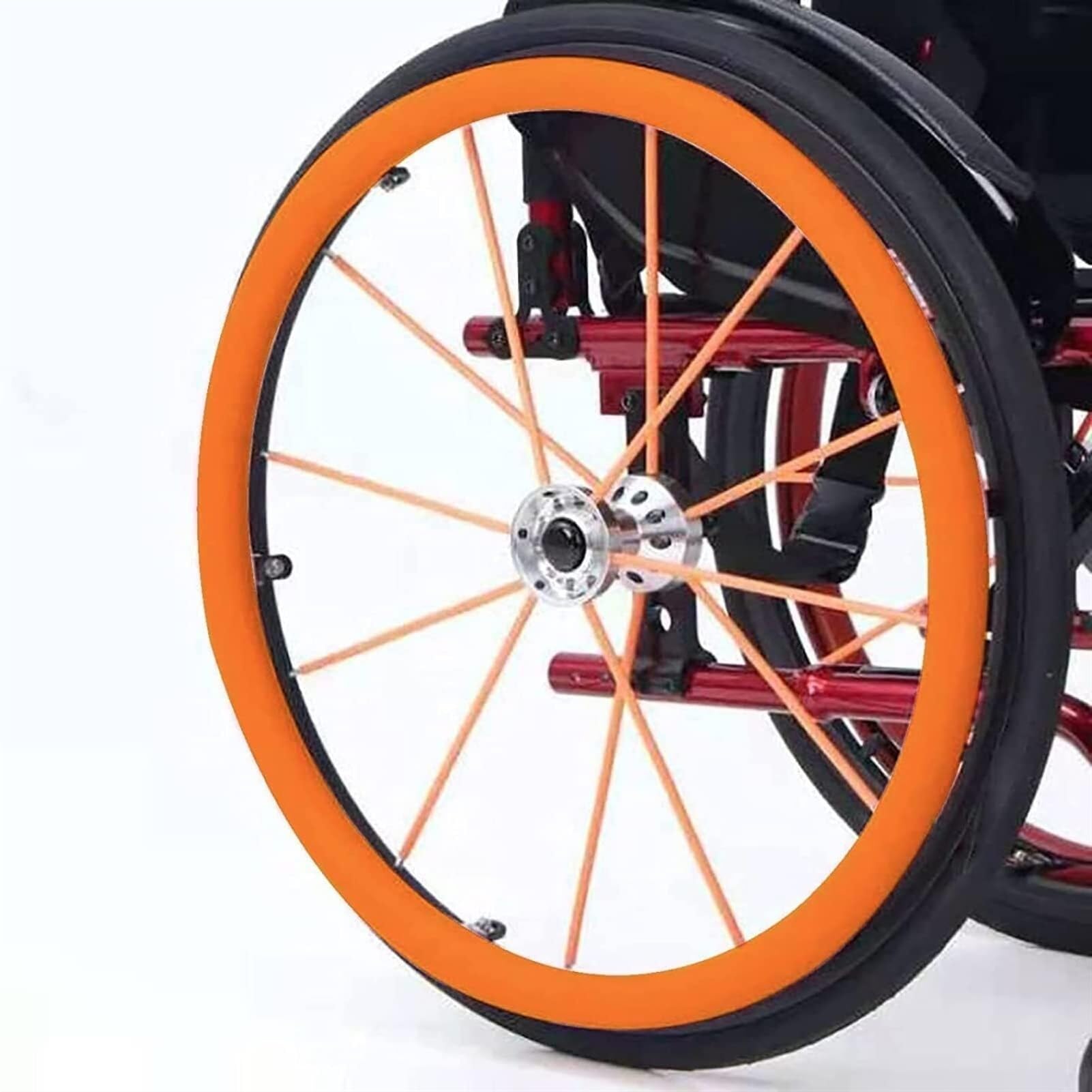 Pokrowce na opony do wózków inwalidzkich 22/24", antypoślizgowe i odporne na zużycie pokrowce na opony do wózków inwalidzkich, silikonowa osłona do uchwytów na tylne koła