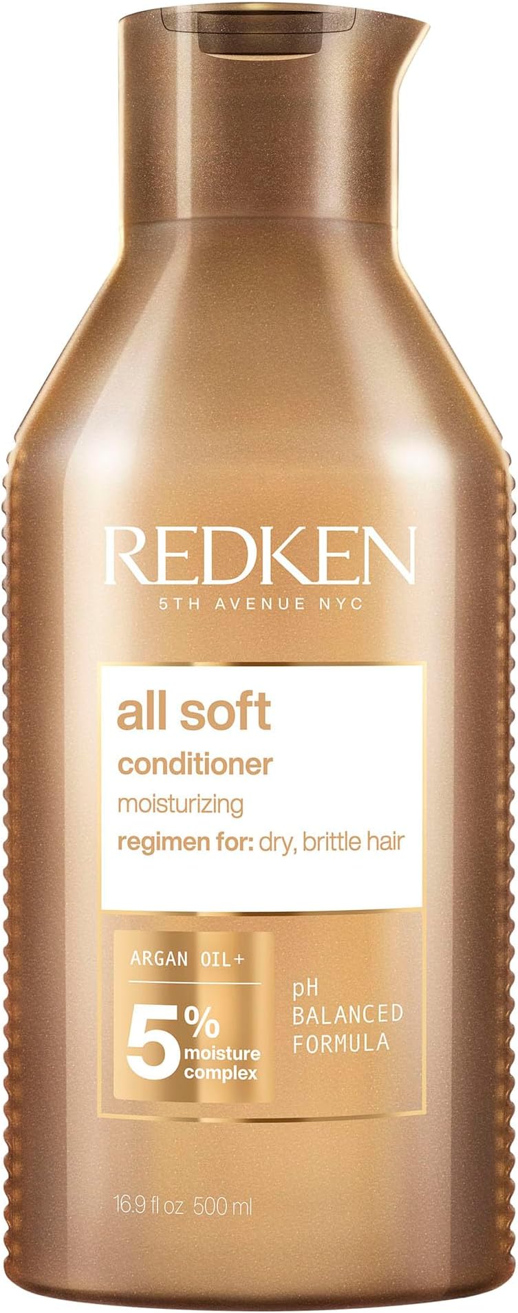 Redken All Soft Conditioner, For Dry Hair, Argan Oil, Intense Softness And Shine, 66 Percent More Inside, 500 Ml