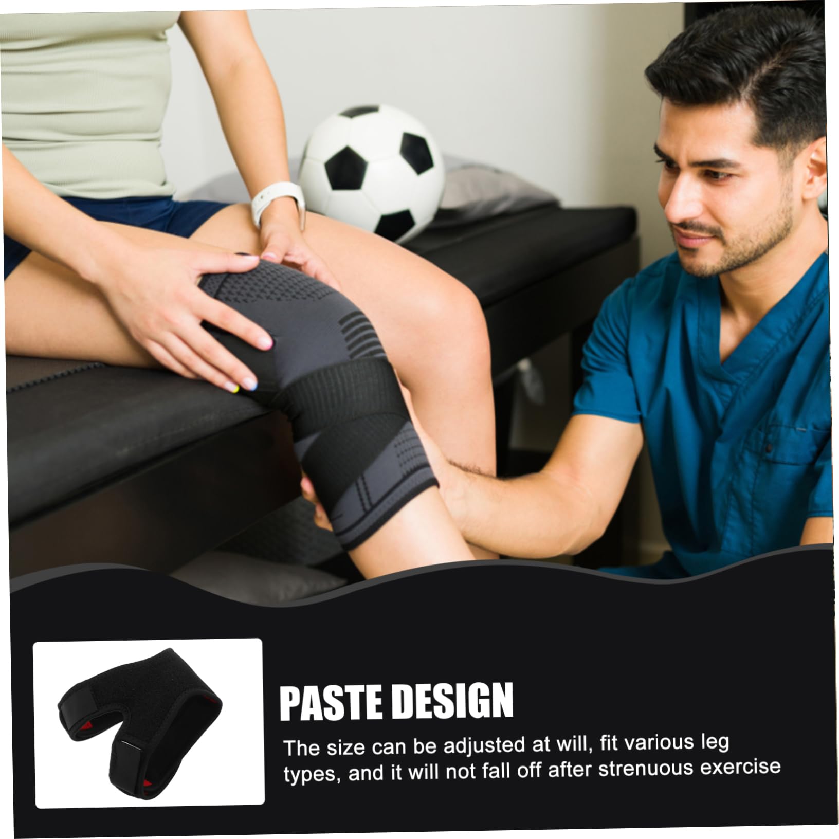 FOMIYES Adjustable Compression Knee Brace for Patella Support Comfortable Fit for Running and Sports Elastic Knee Joint and Reduces Tendon Injury