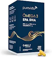 Puravida Ômega 3 EPA DHA MEG-3® + Vitamina E 120 Cápsulas