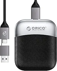 ORICO SSD externo de 256 GB com cabo USB C e A 2 em 1, até 460 MB/s, unidades de estado sólido portáteis Plug and Play, armazenamento confiável para smartphone USB C, tablet, PC - M5PLUS