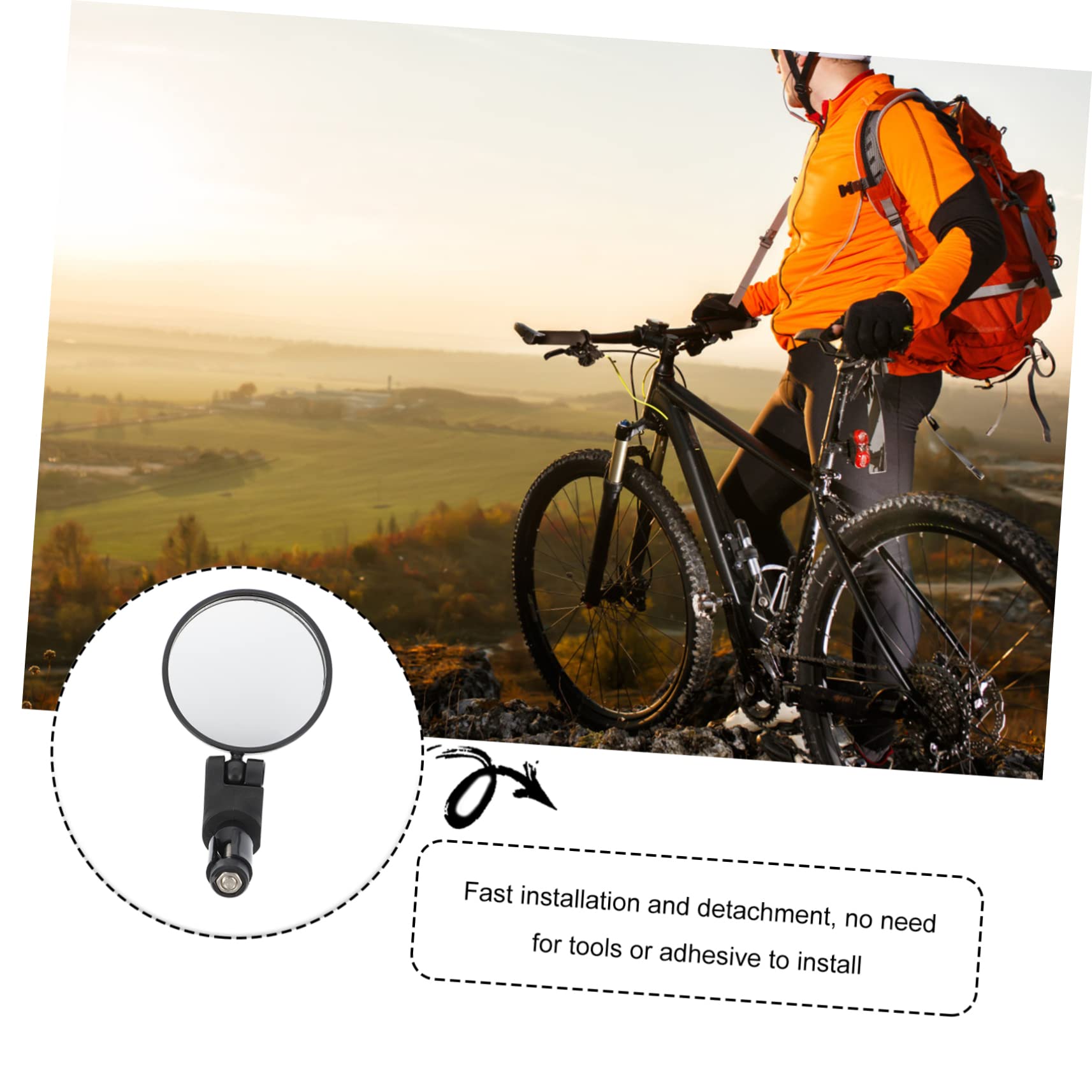 Sosoport 3sätze Verstellbarer Fahrradspiegel Rückspiegel Für Rennrad Mountainbike Und Einfache Anpassung Für Rücksicht Mit Werkzeug