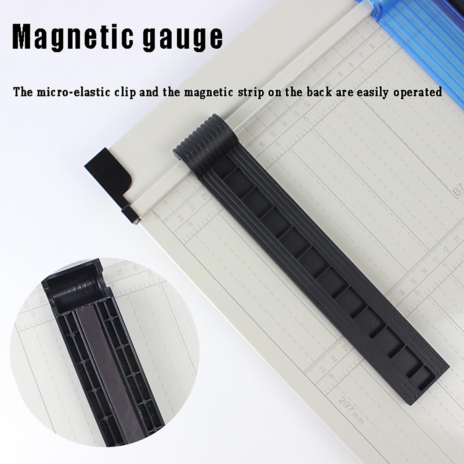Tagliacarte A4, taglierina compatta in metallo con scala, lama in acciaio temprato per un taglio preciso, perfetto per ufficio, scuola, uso domestico, capacità di taglio 30,5 cm