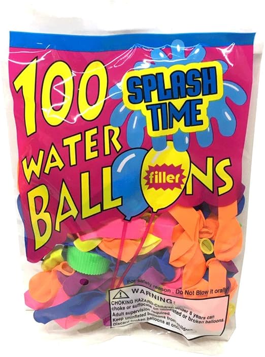 100 pcs Assorted Water Balloon with Filler in Poly Bag