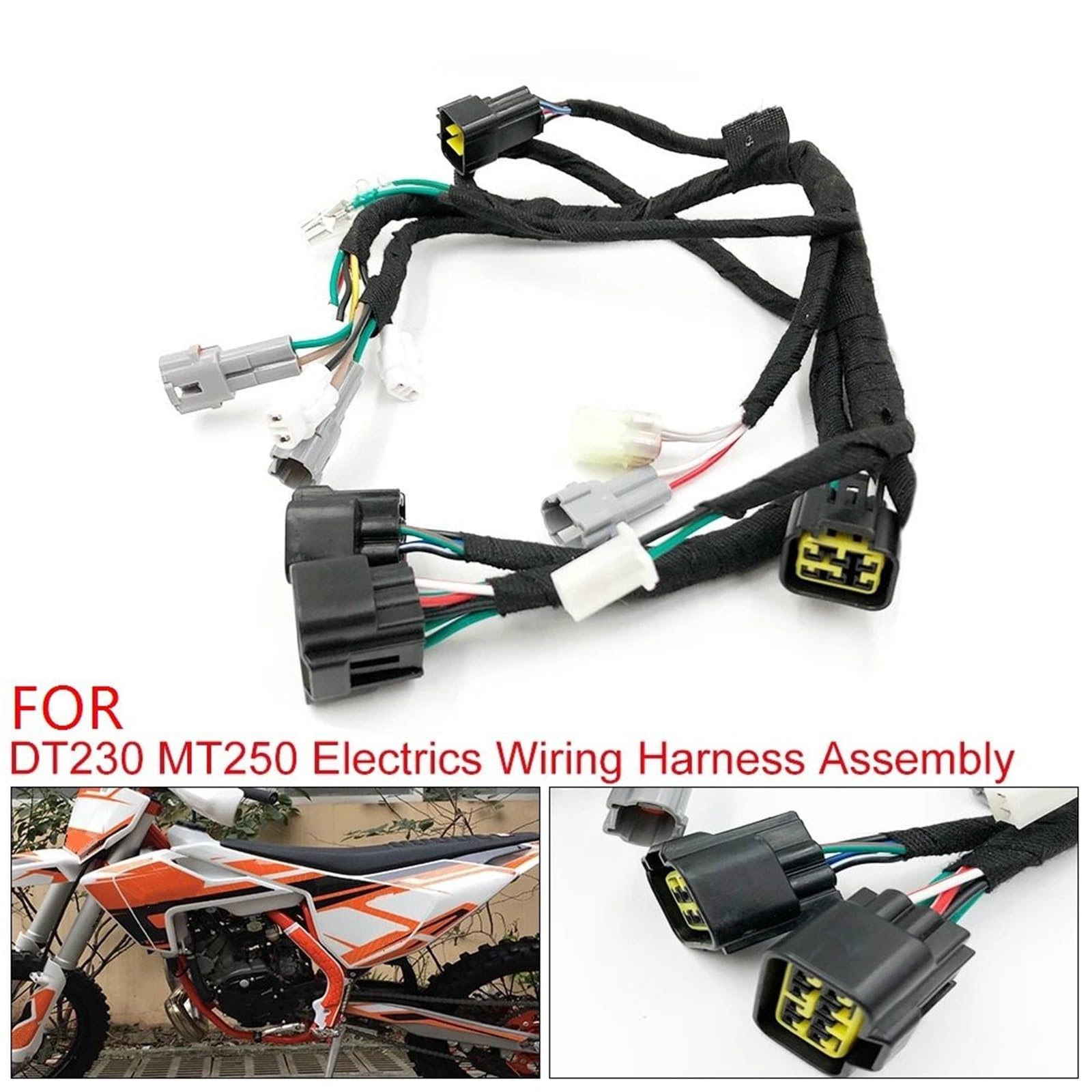 Zestaw naprawczy do linek hamulcowych Pasuje do YAMAHA HJ250H GPX TSE250R DT230 MT250, zestaw przewodów elektrycznych motocykla, wtyczka kabla